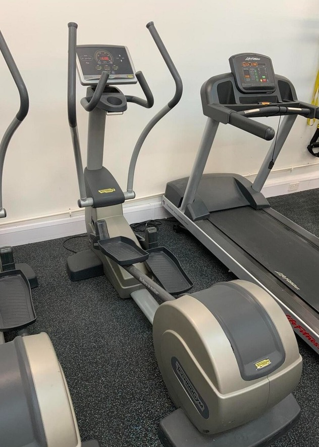 Technogym Synchro Excite 500 elliptical with LED console in silver